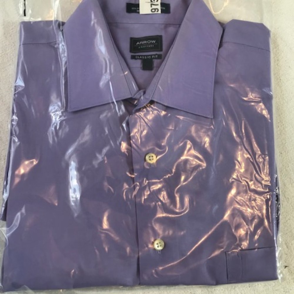 Men's Arrow Poplin Dress Shirt Size: Large, Neck 16, Arm 32/33